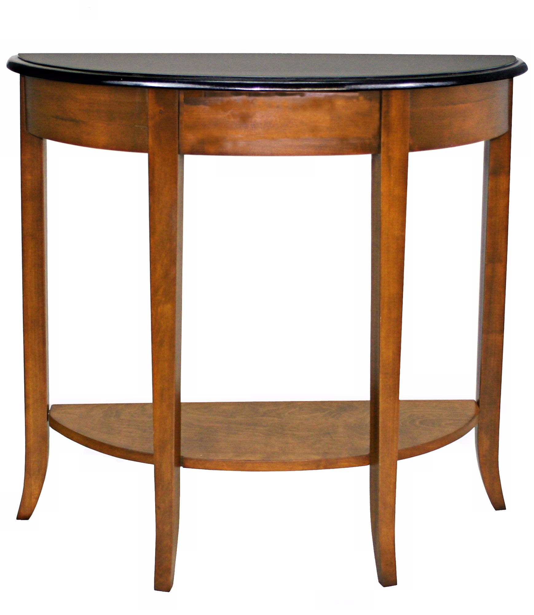 Leicke Furniture Demilune Granite Top Console Table