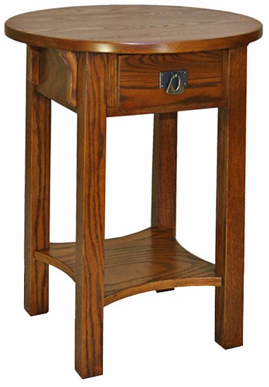 Leick Furniture Anyplace Russet Finish Round Side Table