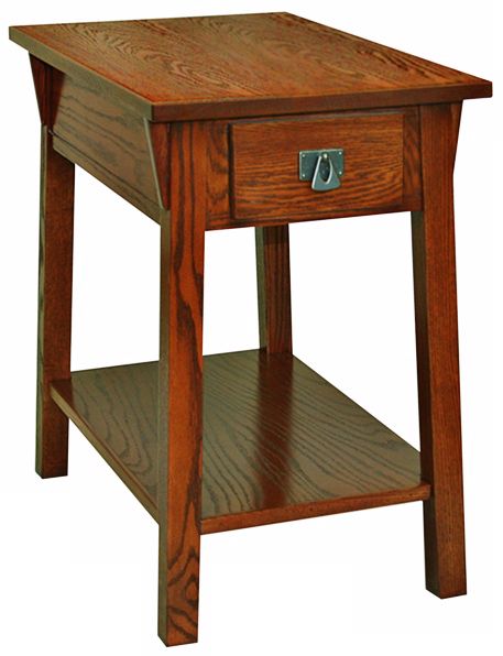 Leick Furniture Russet Finish Mission Chairside Accent Table