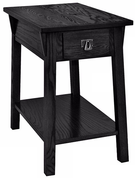 Leick Furniture Slate Finish Mission Chairside Accent Table