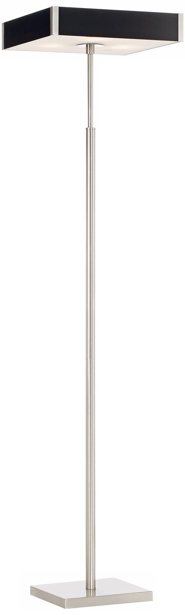 Kateb 3-Light Polished Steel Floor Lamp