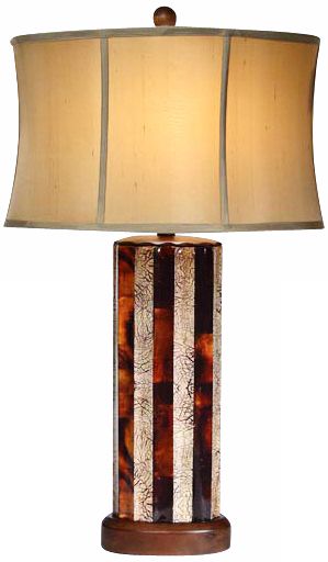 Natural Light Neapolitan Oval Ceramic Table Lamp