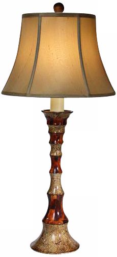 Natural Light Neapolitan Candlestick Table Lamp