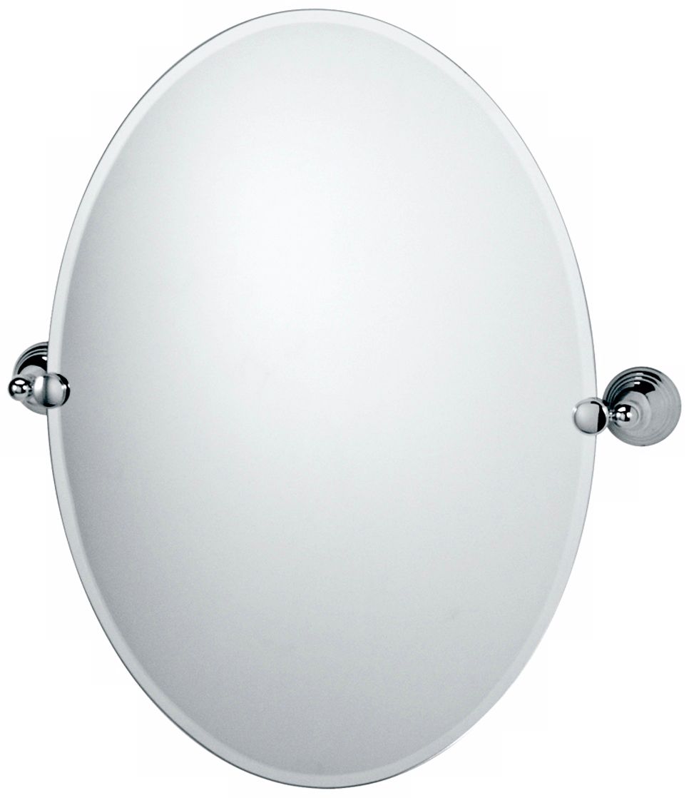 Gatco Charlotte Polished Chrome Finish Oval Tilt Wall Mirror