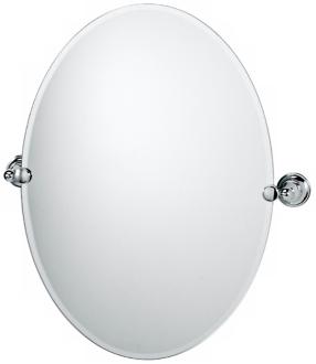 Gatco Tiara Polished Chrome 26 12 High Oval Mirror P5331