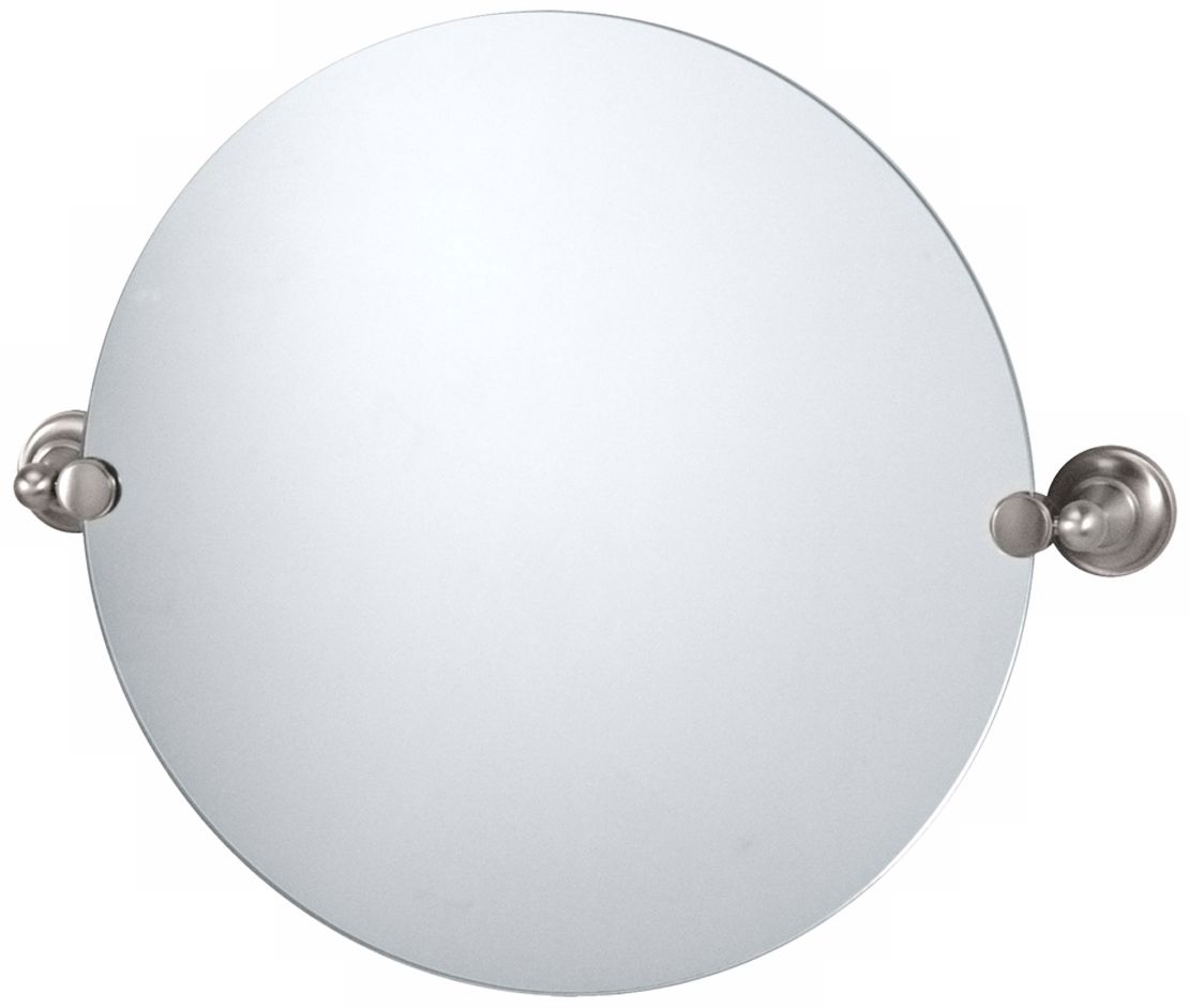 Gatco Satin Nickel Tiara 24" Wide Round Mirror