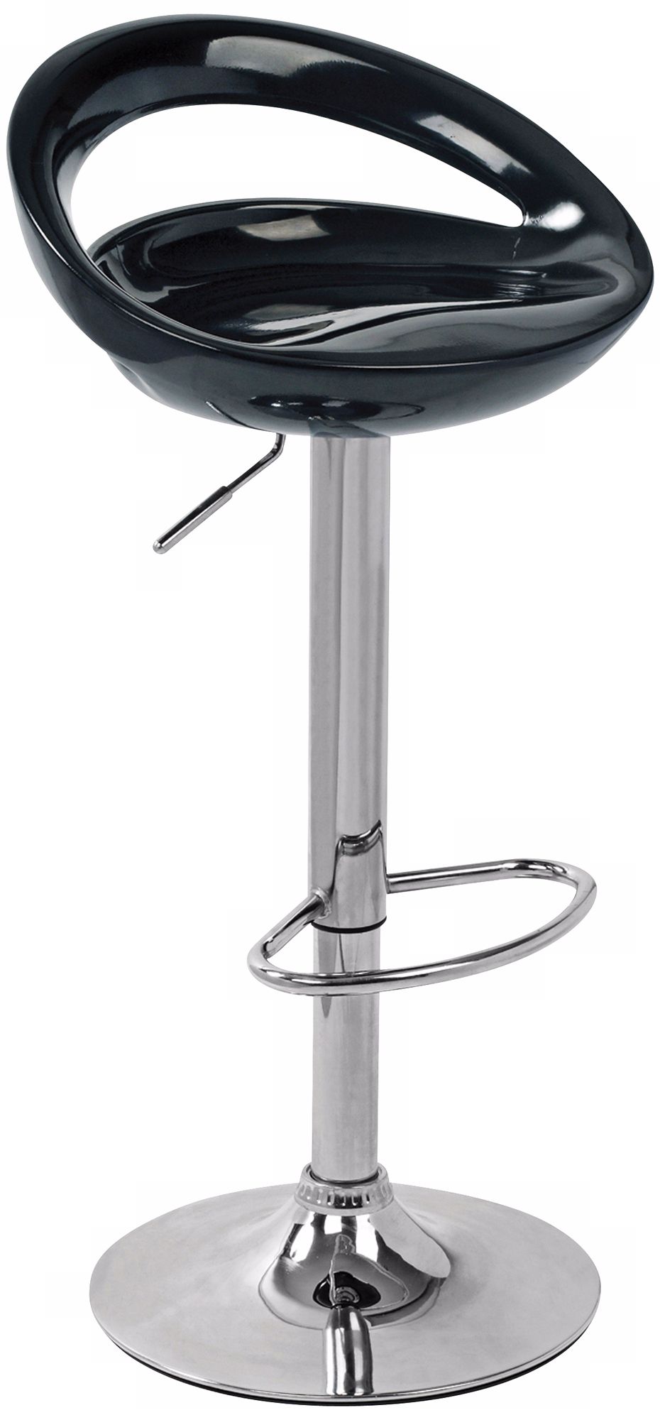 Swizzle Black Adjustable Bar or Counter Stool