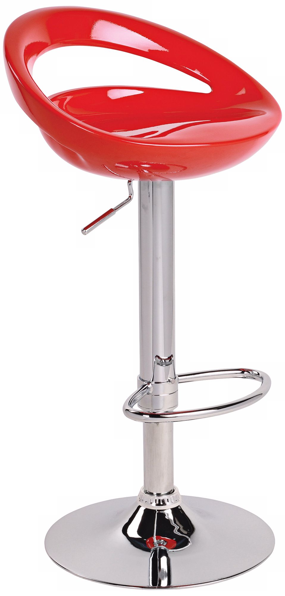 Swizzle Red Adjustable Bar or Counter Stool
