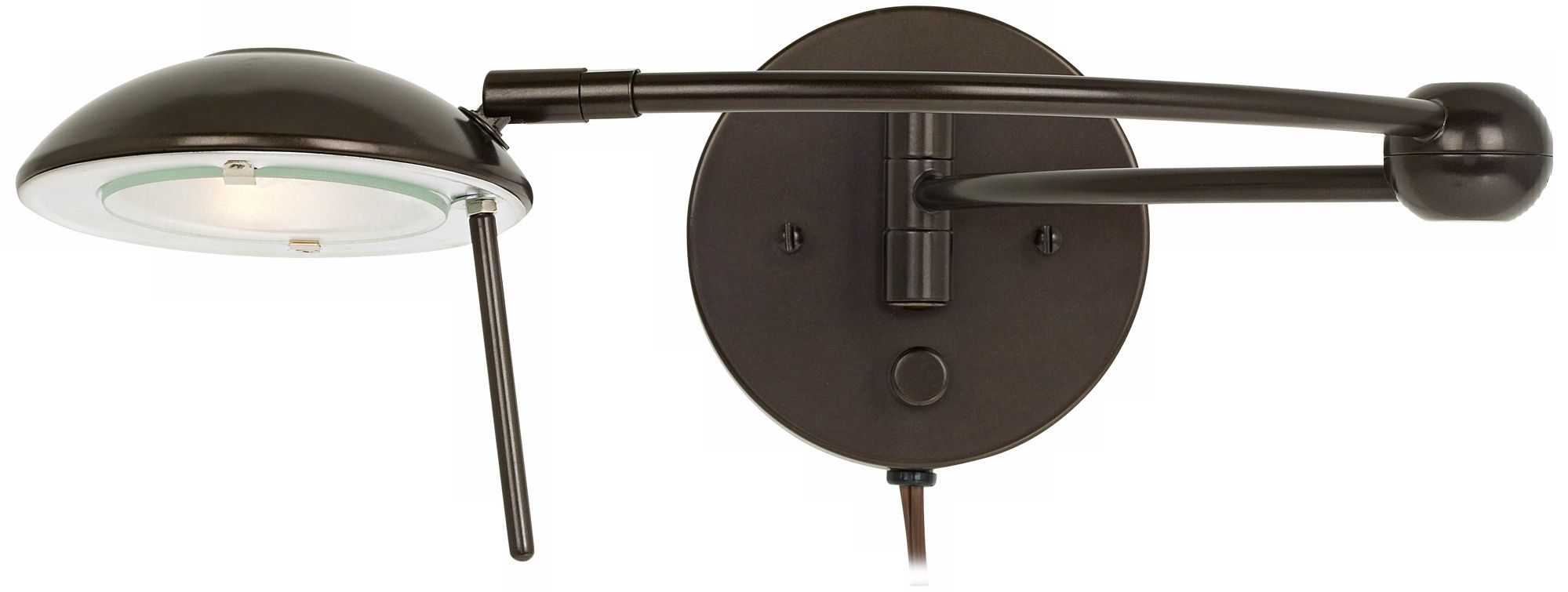 Contour Warm Bronze Plug-In Swing Arm Wall Lamp