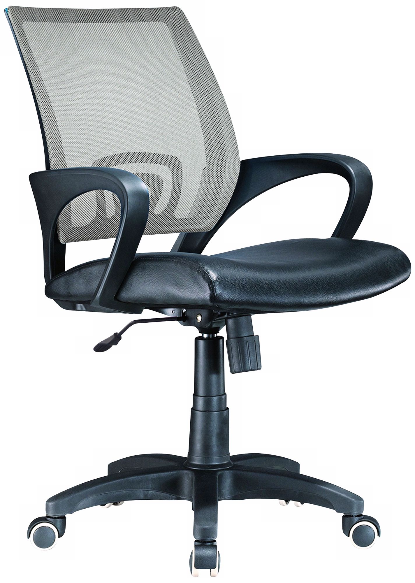 Officer Silver and Black Adjustable Office Chair