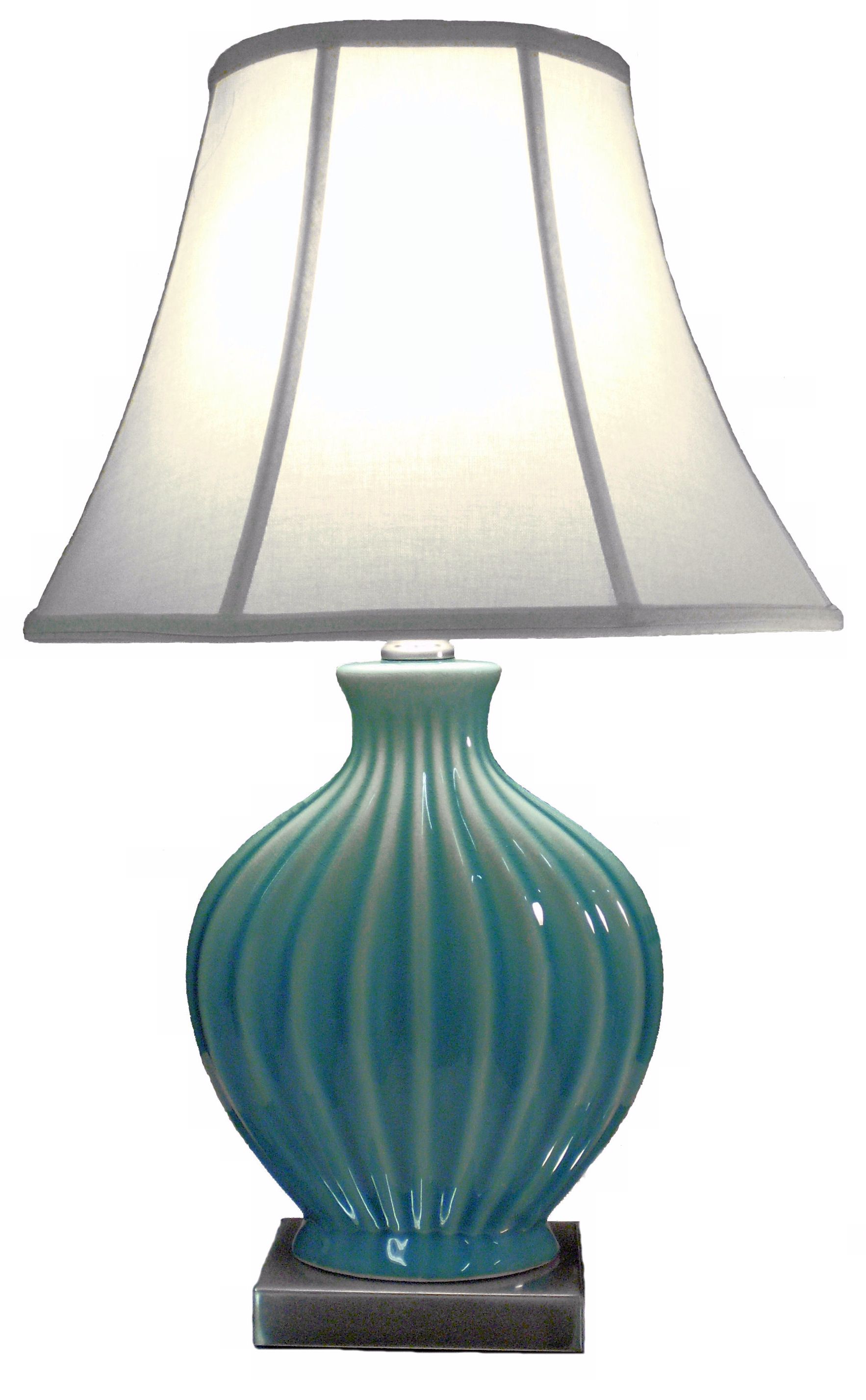 Melissa Ceramic Blue and Teal Table Lamp