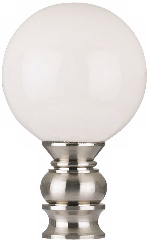 White Ceramic Ball Lamp Shade Finial