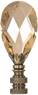 Swarovski Champagne Crystal Tear Drop Lamp Shade Finial P5505