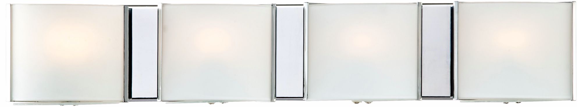 Possini Frosted Glass Bands 26 1/2" Wide Bathroom Wall Light