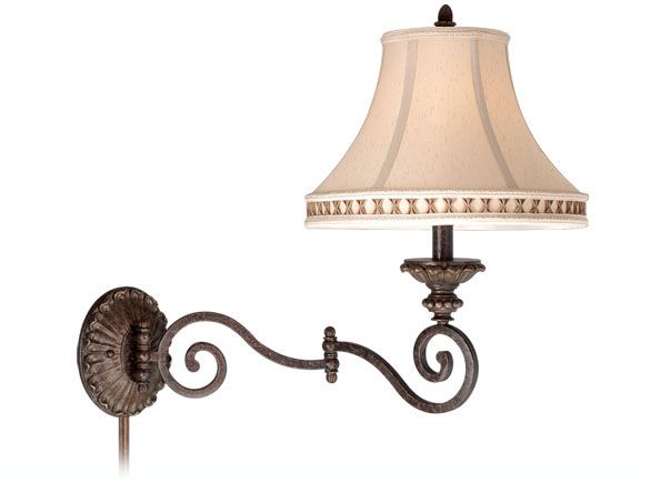 Dynasty 19 3/4" High Transitional Swing Arm Wall Lamp
