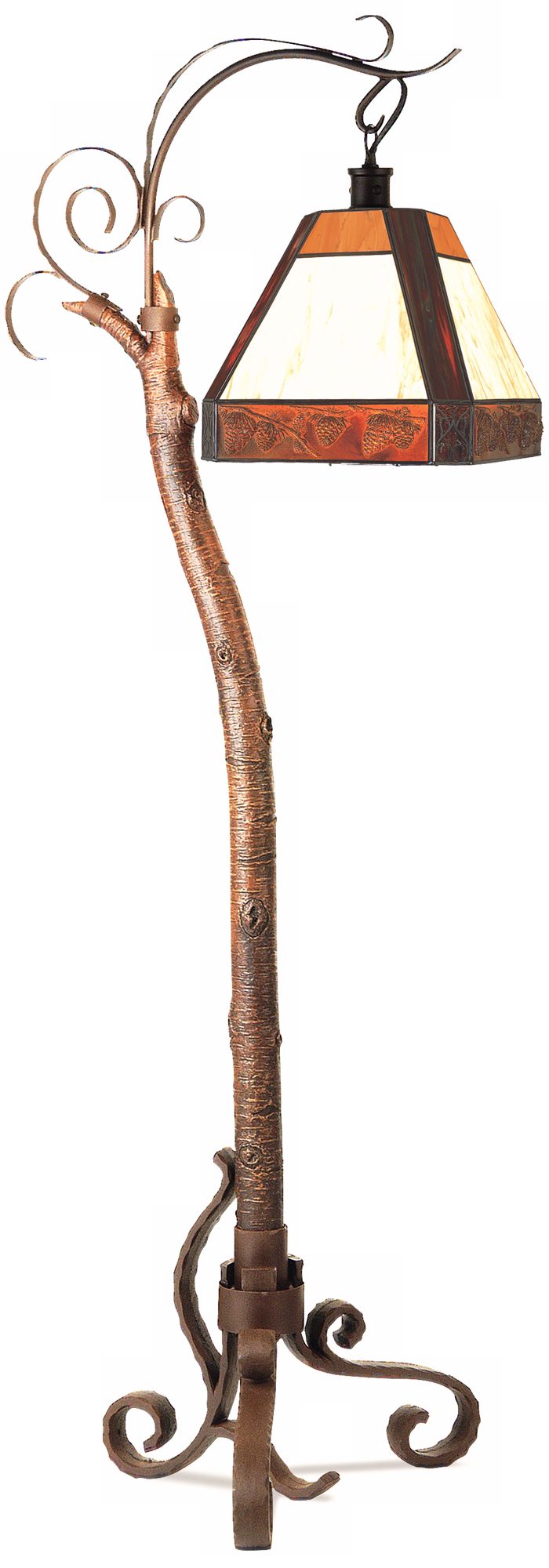 Sunset Woods Tree Branch Floor Lamp
