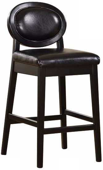 Martini Series Jet Black 30" High Stationary Bar Stool