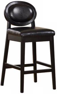 Martini Series Jet Black 30 High Stationary Bar Stool P6033