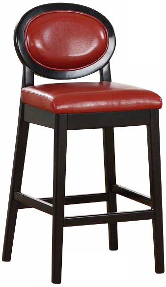 Martini Series Red 30" High Stationary Bar Stool