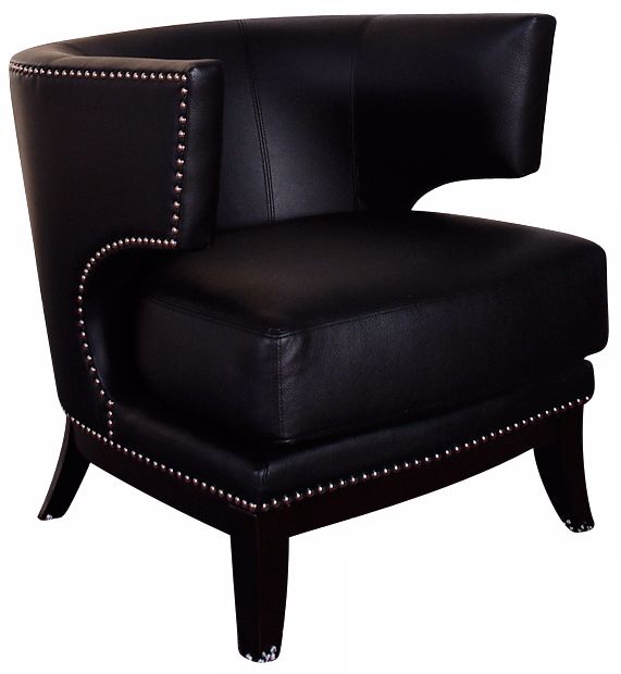 Eclipse Black Vinyl Club Chair