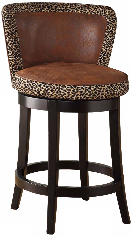 Lisbon Leopard 30" High Swivel Bar Stool