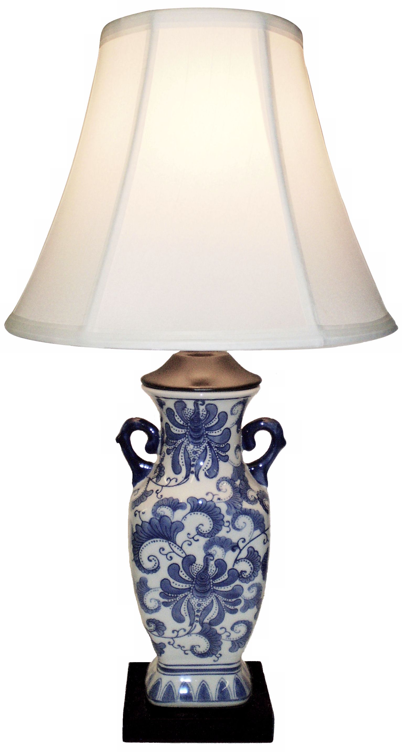 Maya Garden Collection Rectangular Base Ceramic Table Lamp