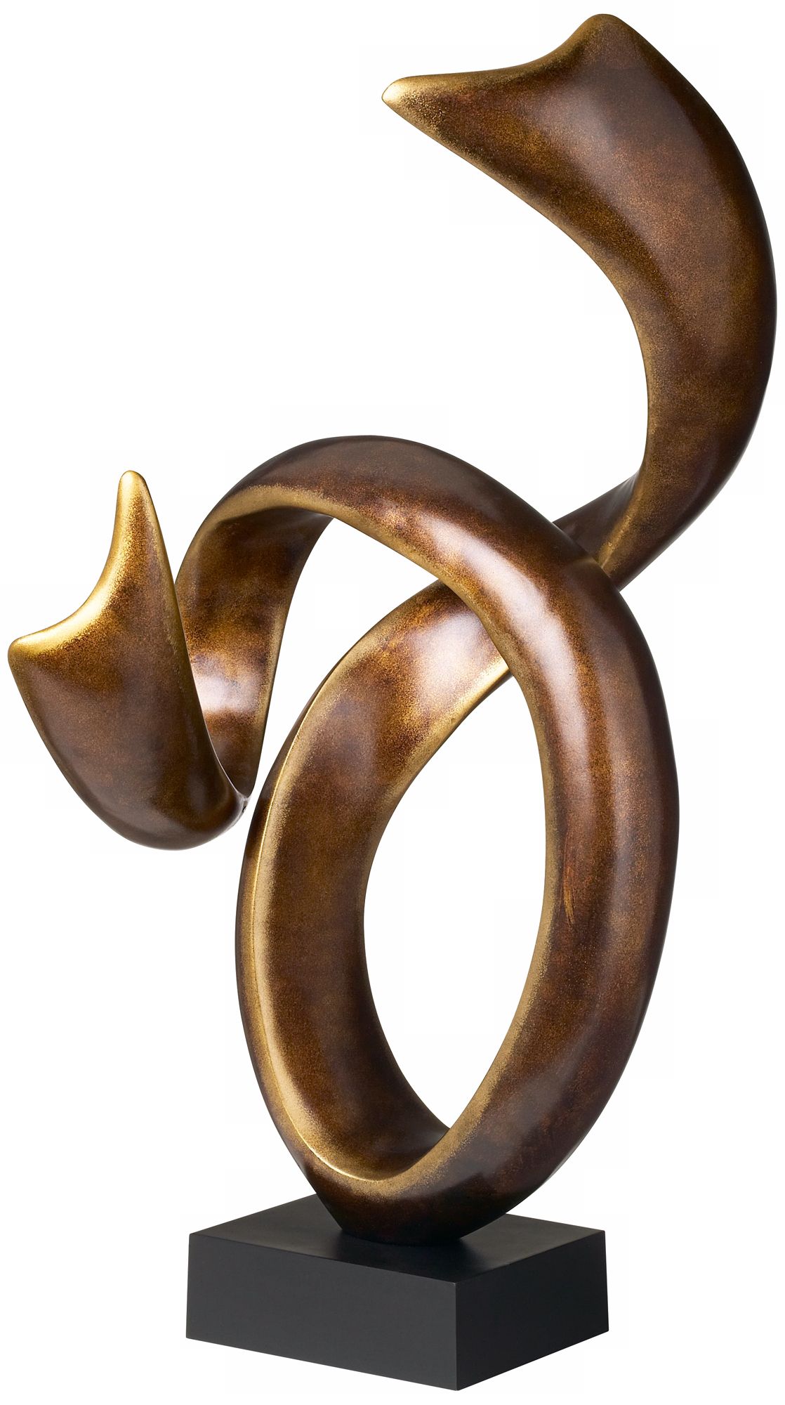 Ribbon Twist 37" High Copper Finish Sculpture