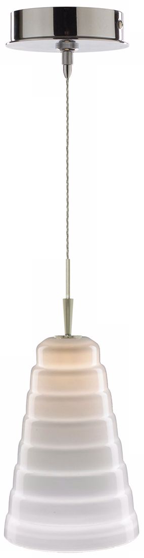 Alico Scalino White Glass Chrome Mini Pendant
