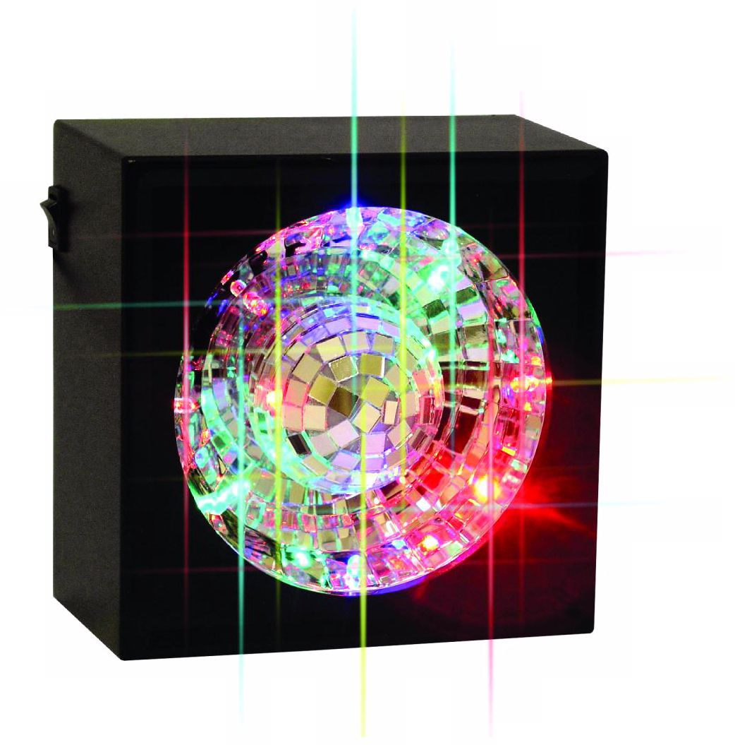 5" Square Rotating Mirror Ball Accent Light