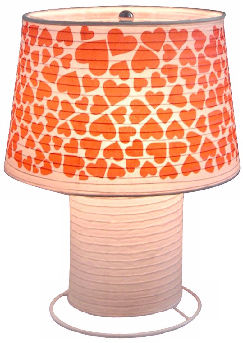 Paper Lantern Hearts Accent Lamp