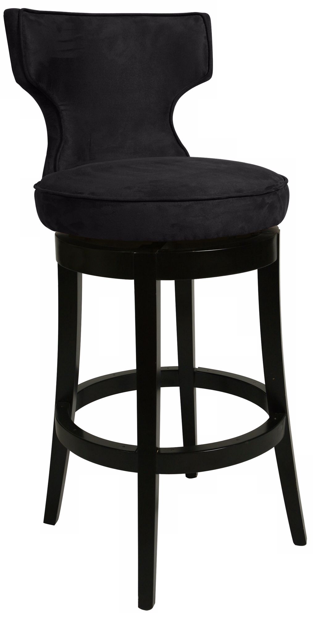 Pastel Augusta Black Swivel 26" High Counter Stool