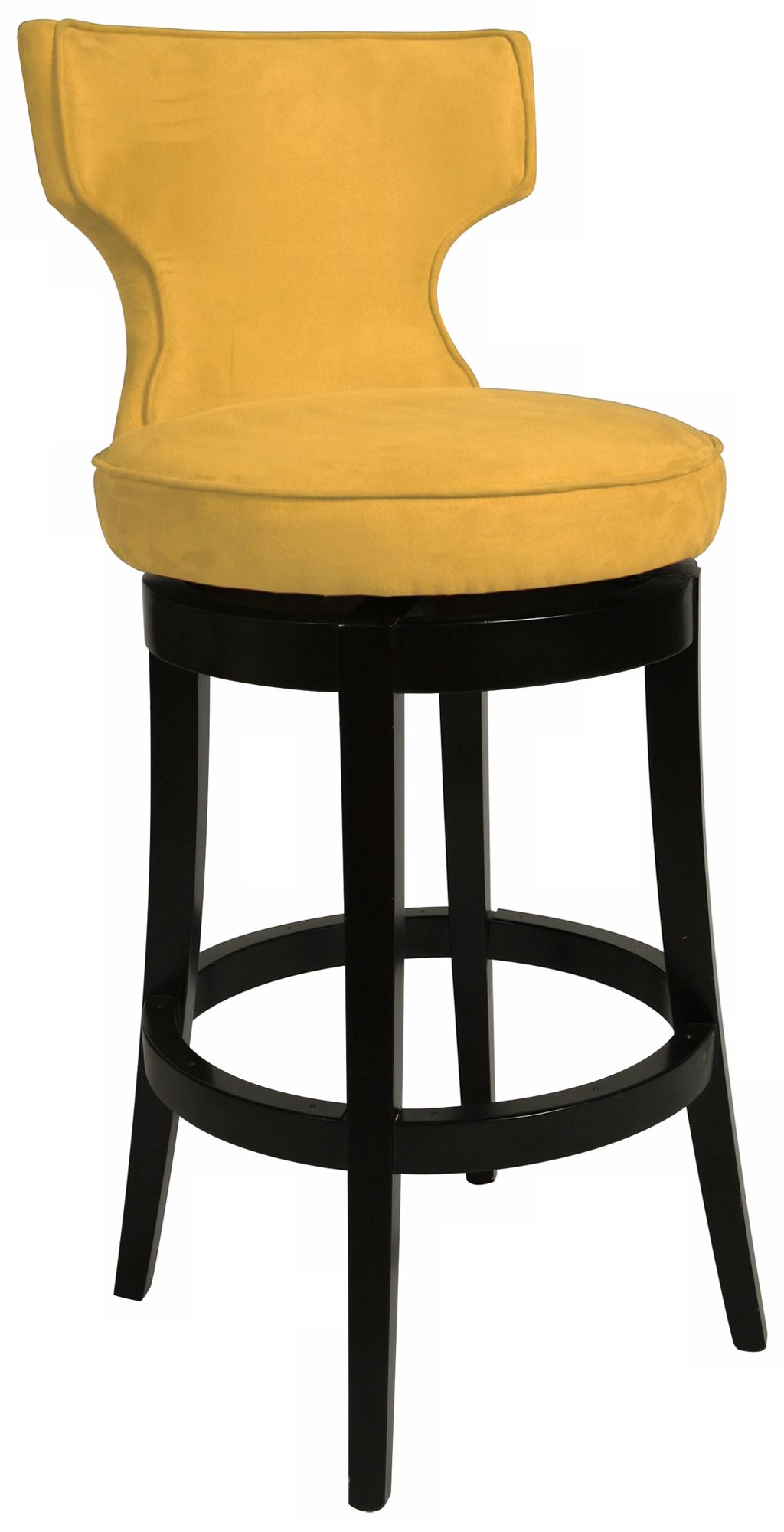 Pastel Augusta Yellow Swivel 26" High Counter Stool