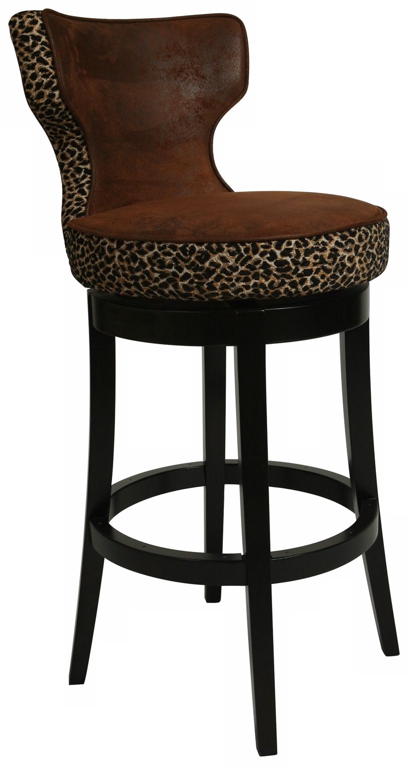 Pastel Augusta Leopard Swivel 26" High Counter Stool
