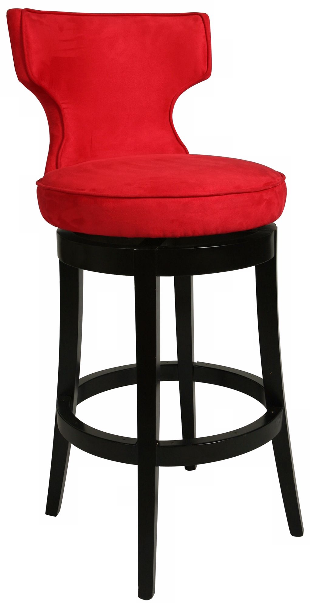 Pastel Augusta Red Swivel 30" High Bar Stool