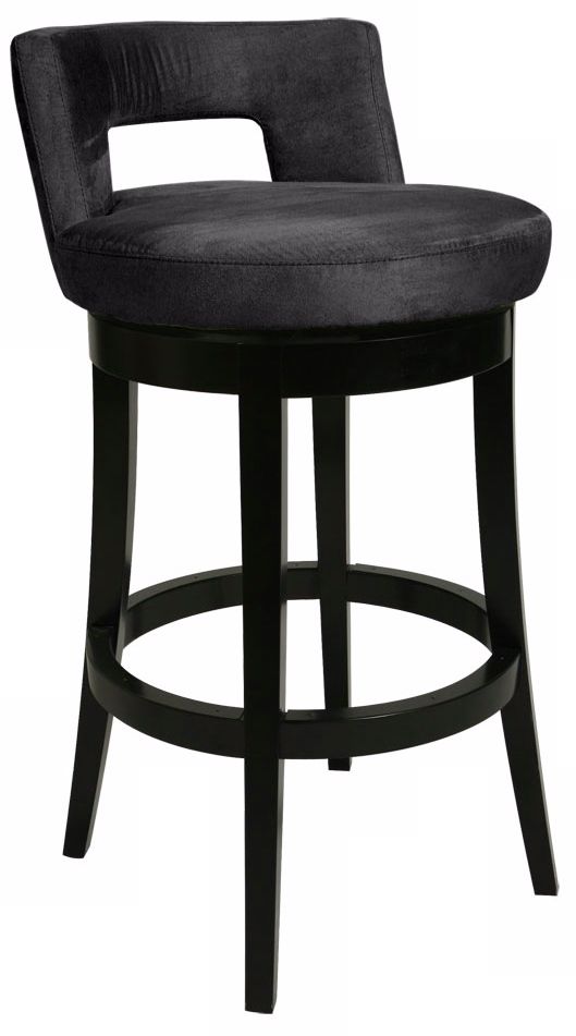 Pastel Eureka Black 26" High Swivel Counter Stool