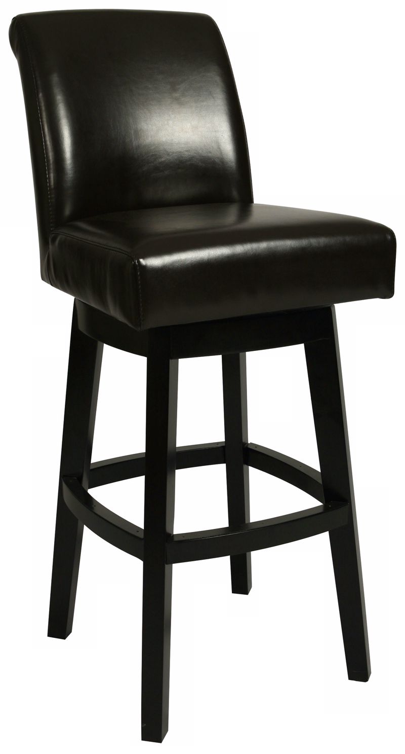 Pastel Lake Village Swivel 30" High Black Bar Stool
