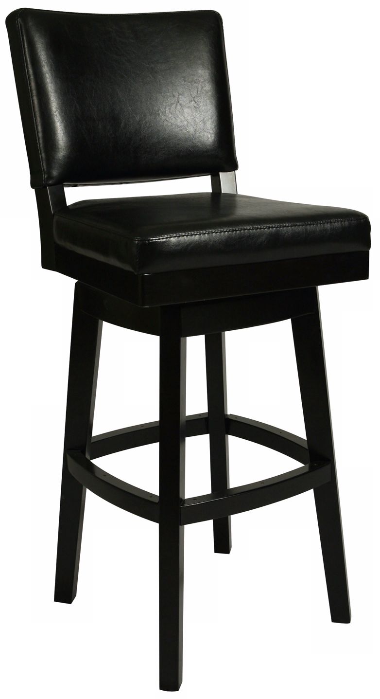 Pastel Richfield Black Swivel 26" High Counter Stool
