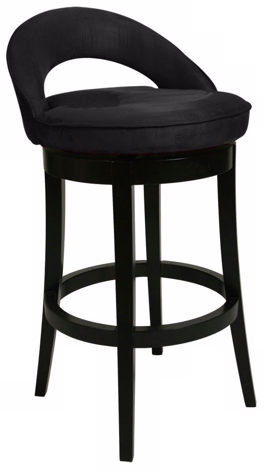 Pastel Urbana Black Swivel 30" High Bar Stool