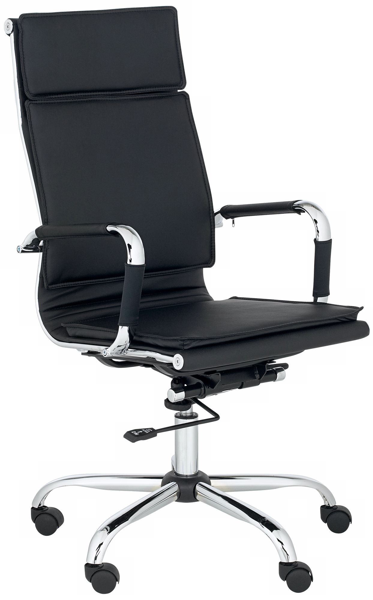 Cameron Black Faux Leather Highback Desk Chair