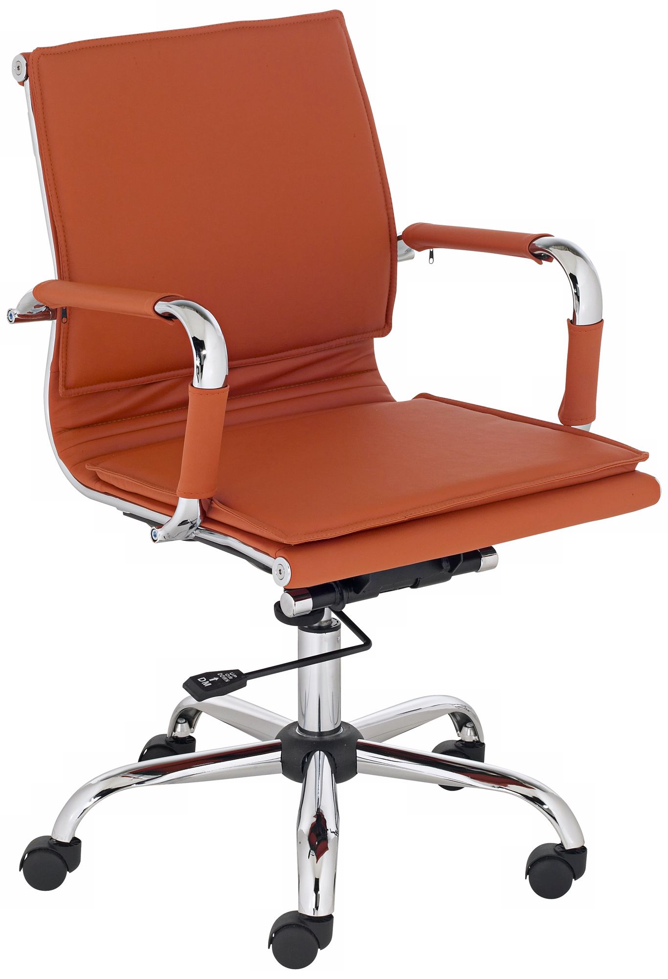 Tanner Terra Cotta Faux Leather Lowback Desk Chair