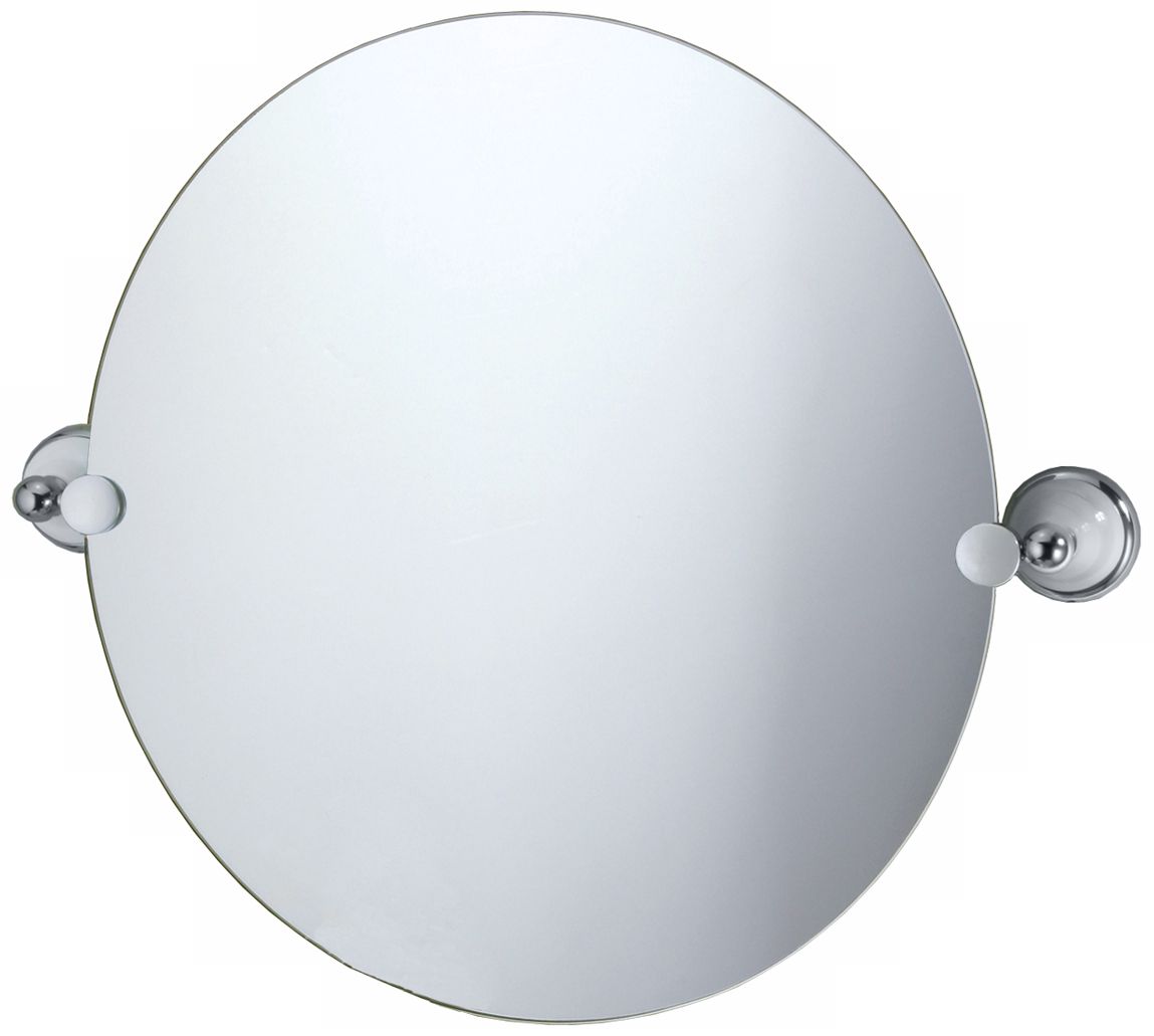 Gatco Franciscan Chrome Round Tilt 19 1/2" High Wall Mirror