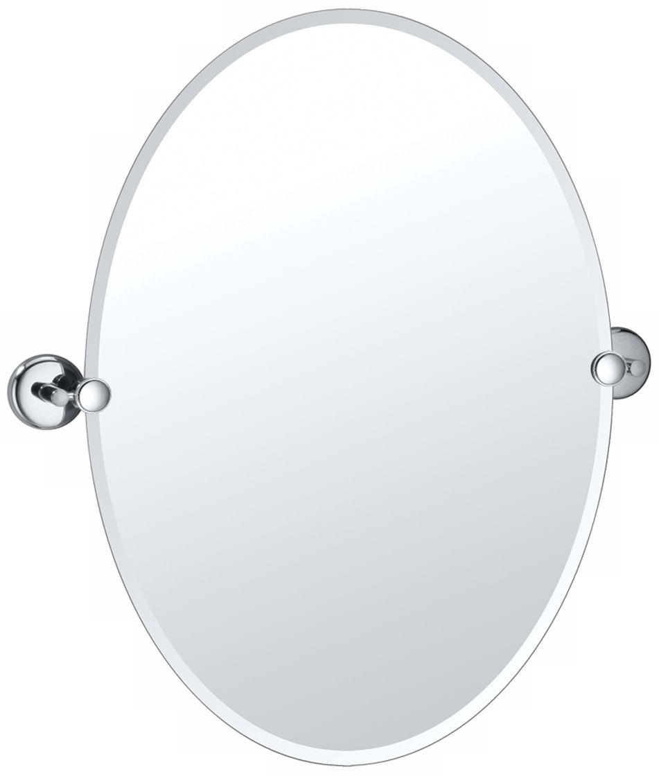 Gatco Vogue Polished Chrome Oval 26 1/2" High Wall Mirror