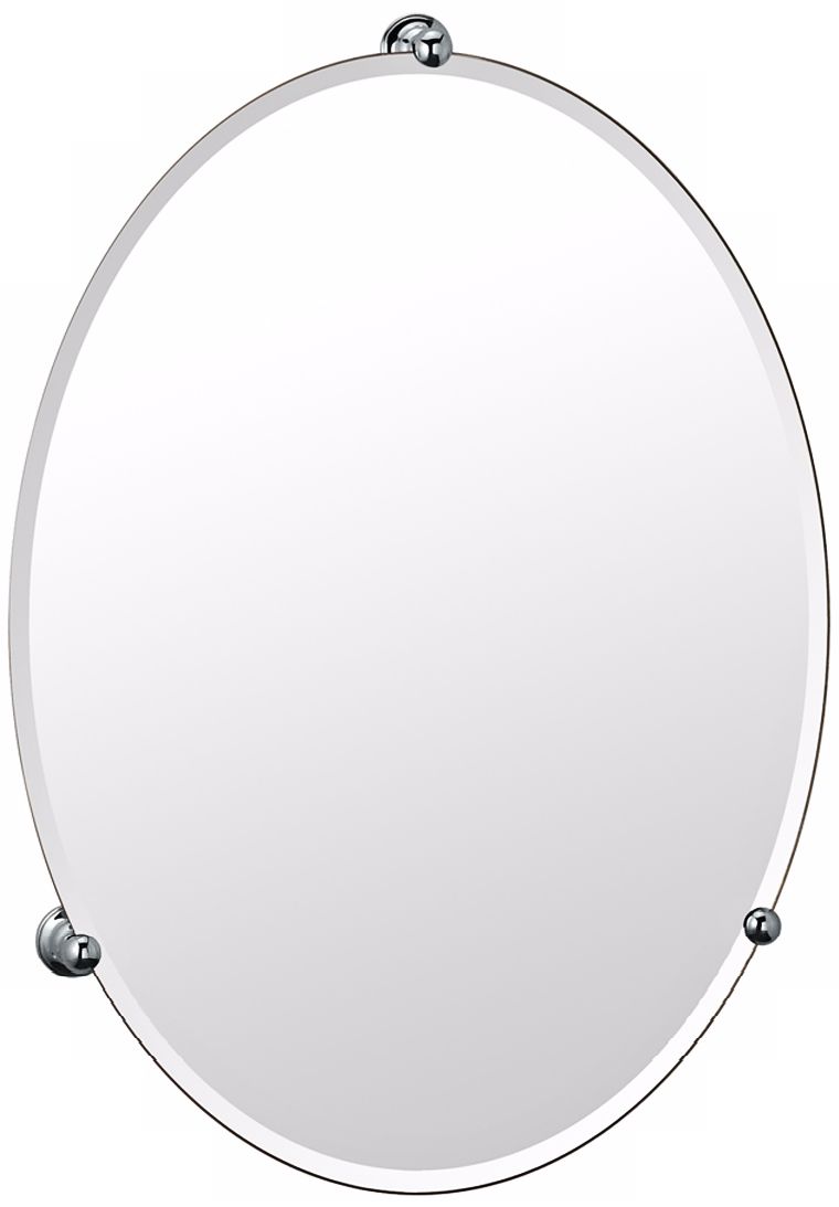 Gatco Oldenburg Chrome Finish Oval Wall Mirror