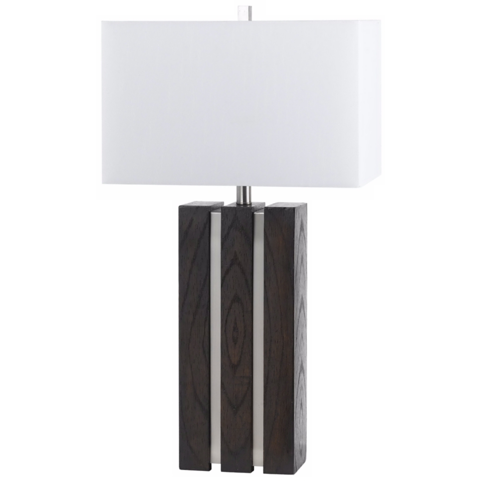 Davos Wood and Metal Table Lamp   #P6599
