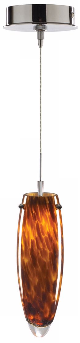 Alico Torpedo Inferno Glass Chrome Mini Pendant