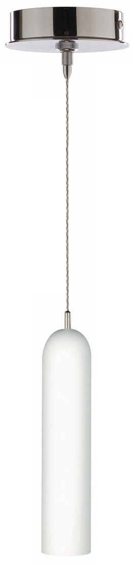 Alico Mini-Silo White Opal Glass Chrome Mini Pendant