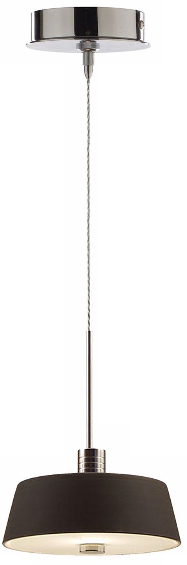 Alico Skeet Black Glass Chrome Mini Pendant