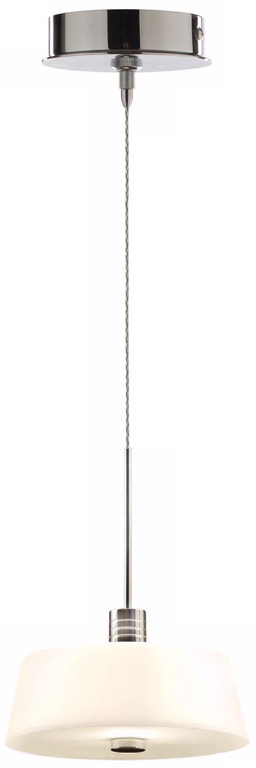 Alico Skeet White Opal Glass Chrome Mini Pendant