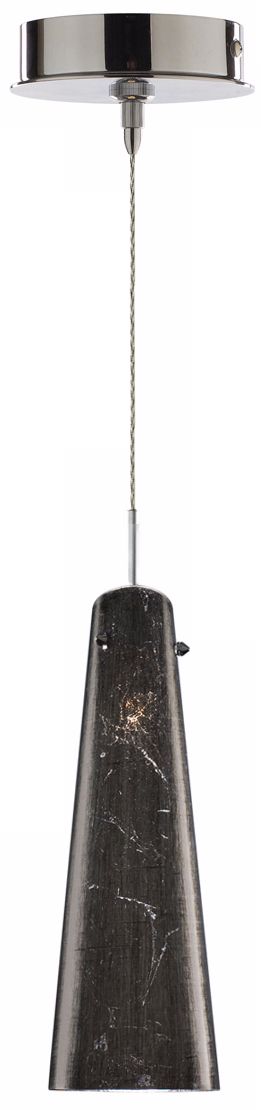 Alico Catasta Graphite Glass Chrome Mini Pendant