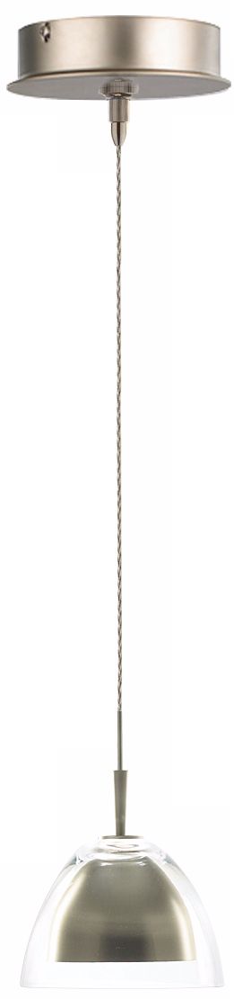Alico Duplex Clear Glass Nickel Mini Pendant